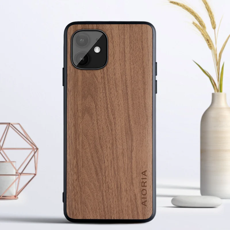 Чехол под дерево для iPhone 11 Pro Max мягкие ТПУ Силиконовые и твердые чехлы из