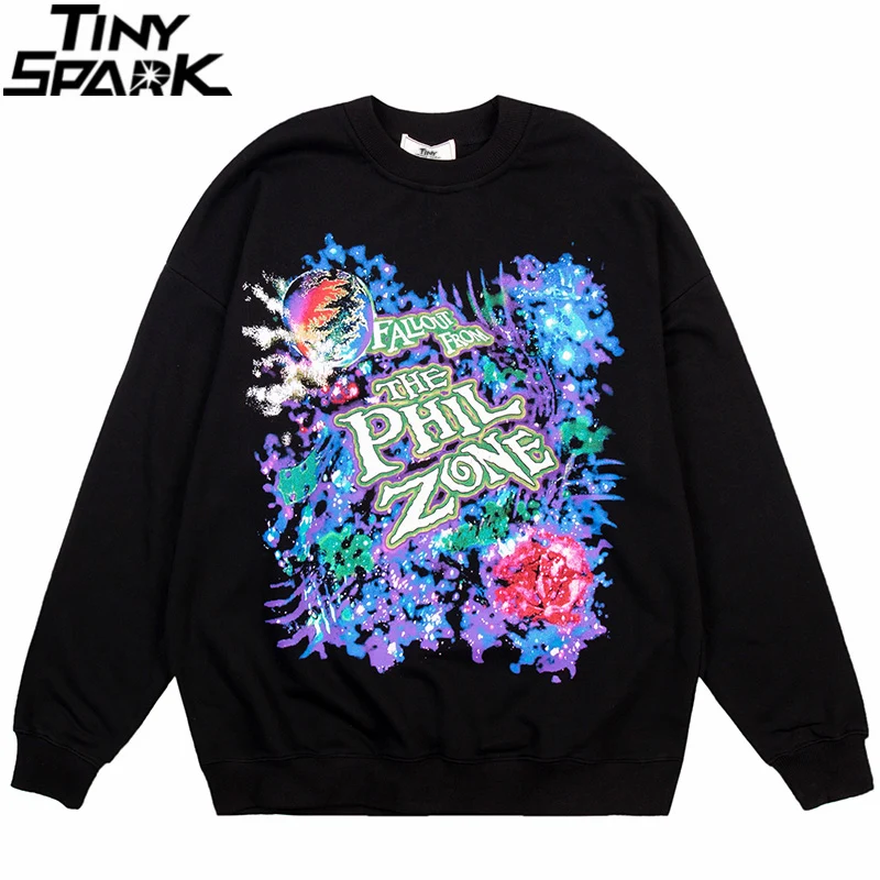 

Men Hip Hop Oversize Sweatshirt Pullover Streetwear Letter Graphic Print Sweat Shirt 2021 Autumn Harajuku Cotton Casual Hoodie