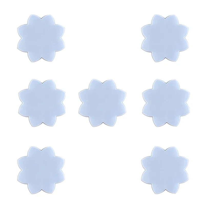 

7 Pcs Lotus Coaster Silicone Diy Crystal Glue Mold