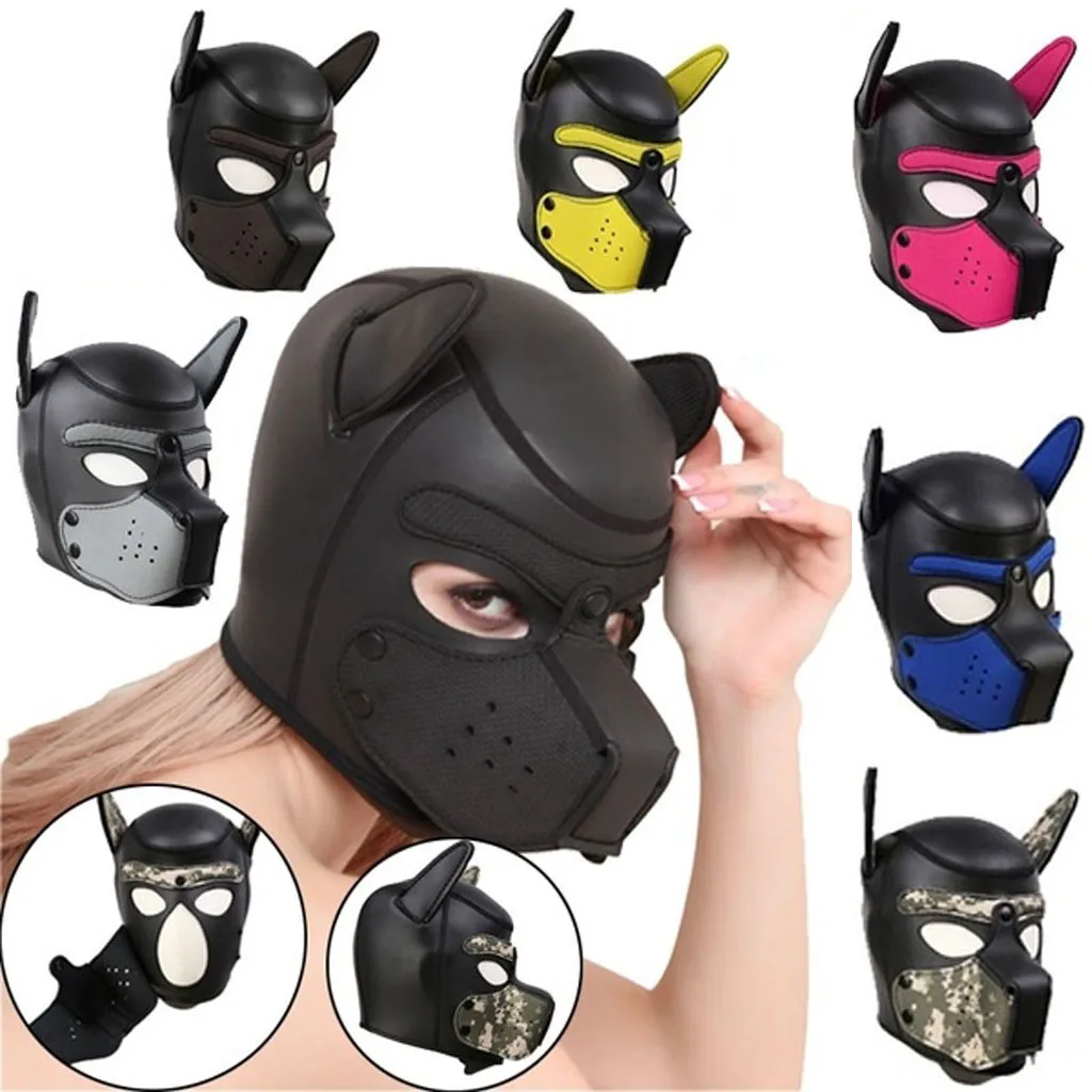 Эротический головной убор маска для ролевых игр тренировочная собак сексуальные