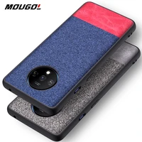 for oneplus 7t pro case shockproof back cover cloth fabric silicone soft edge protect case for one plus 7t pro case funda