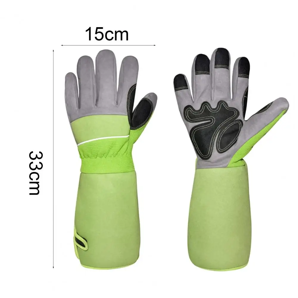 

1 Pair Gardening Gloves Long Tube Stab-resistant Oxford Cloth Cut-proof Labor Protection Gloves for Yard