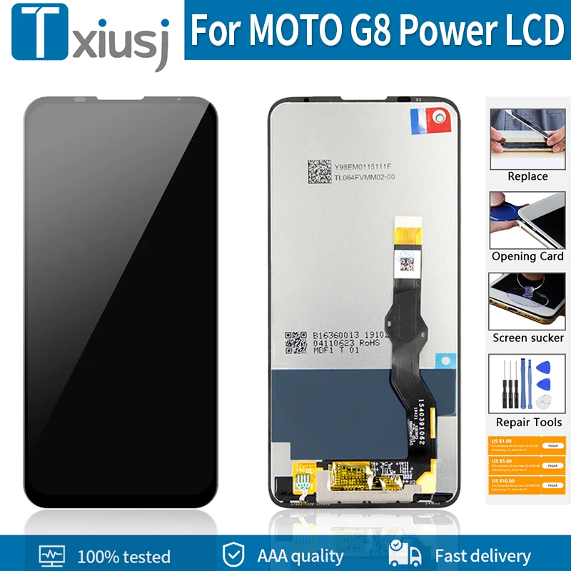 Оригинальный ЖК экран 6 4 дюйма для Motorola Moto G8 Power дисплей с дигитайзером запасные
