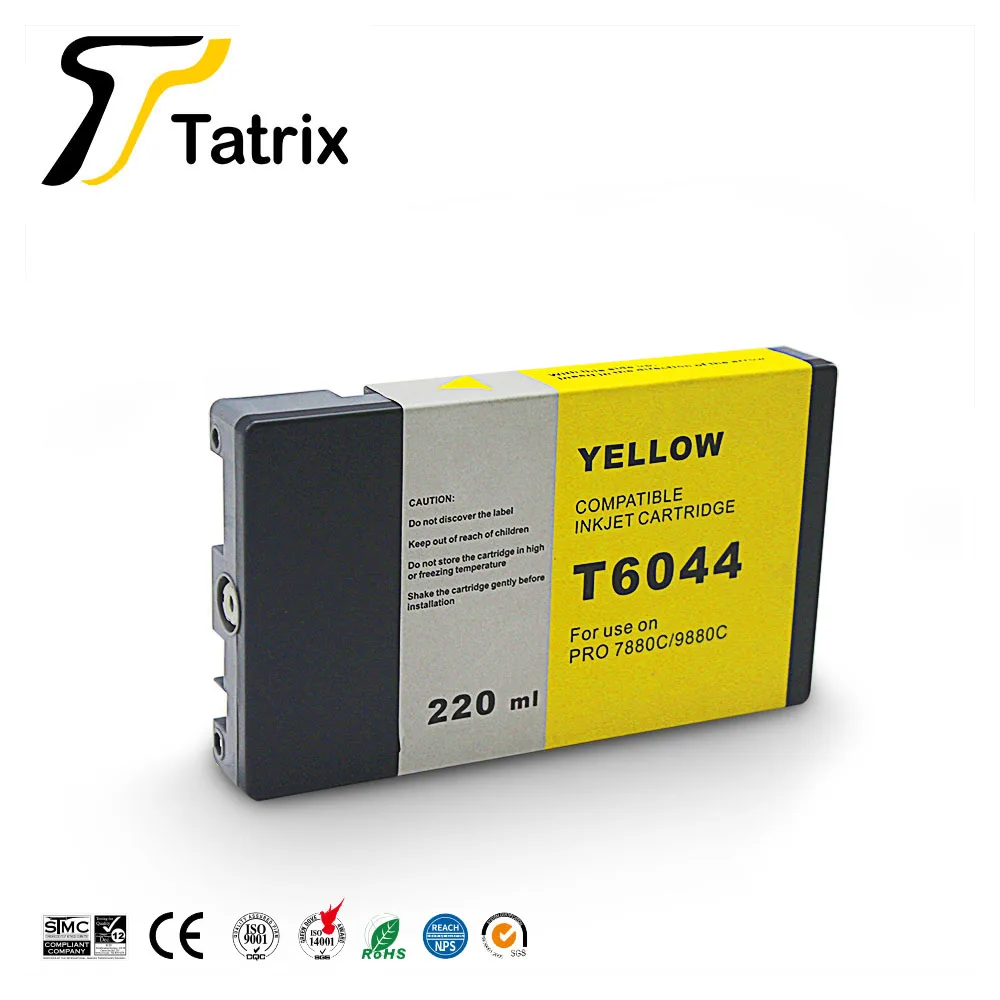 Пигментные чернила Tatrix 220 мл/шт. T6041 T6042 T6043-T6049 совместимый картридж для принтера