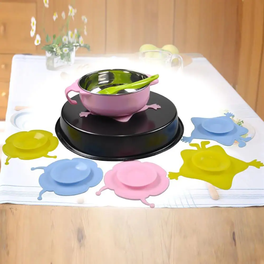 Детская силиконовая Нескользящая подставка на присоске для чашек детская посуда