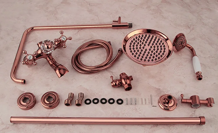 Смесители для душа 2 цветов роскошный набор из латуни с дождевой душевой лейкой