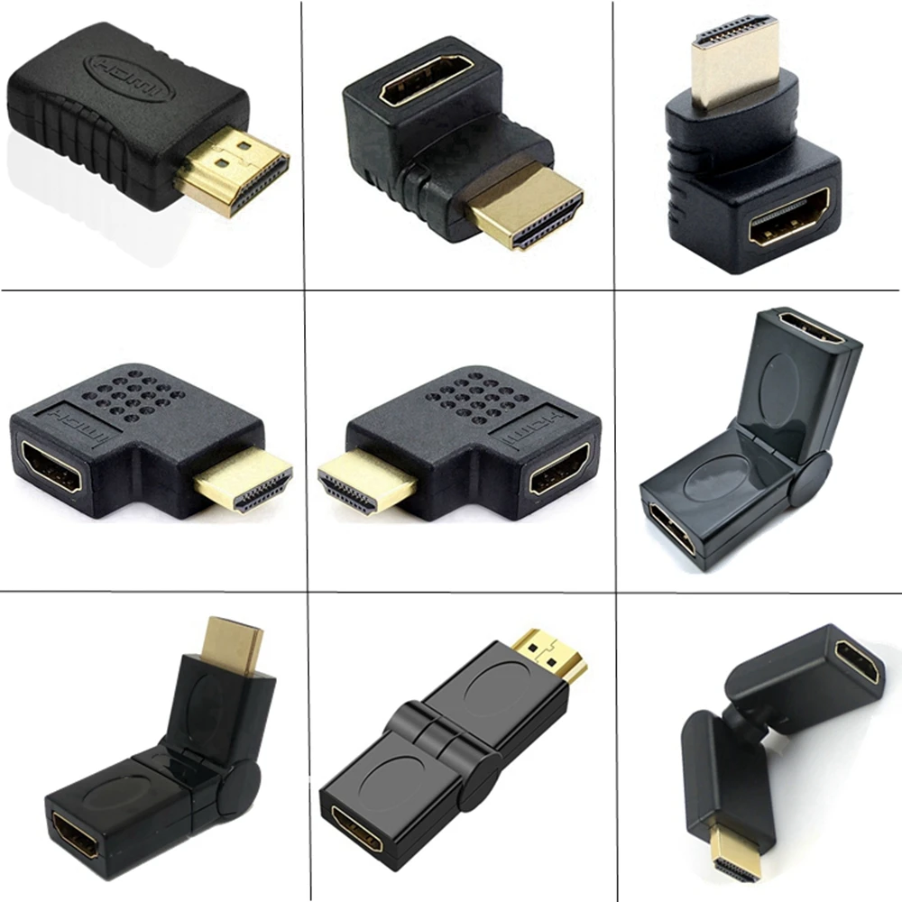 

HDMI-Kabel Stecker Adapter 90 Grad Winkel HDMI-kompatibel Männlichen zu Weiblichen Konverter für 1080P HDTV Kabel adapter Extend