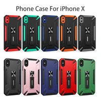 colorplus newest armor magnetic phone case kickstand with metal ring holder for iphone x xr xs max 11 back cover protect shell