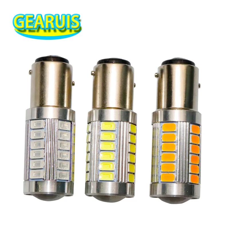 100 шт. Высокая мощность 1157 BAY 15D P21/5 Вт 33 SMD 5630 светодиодный задний фонарь задние