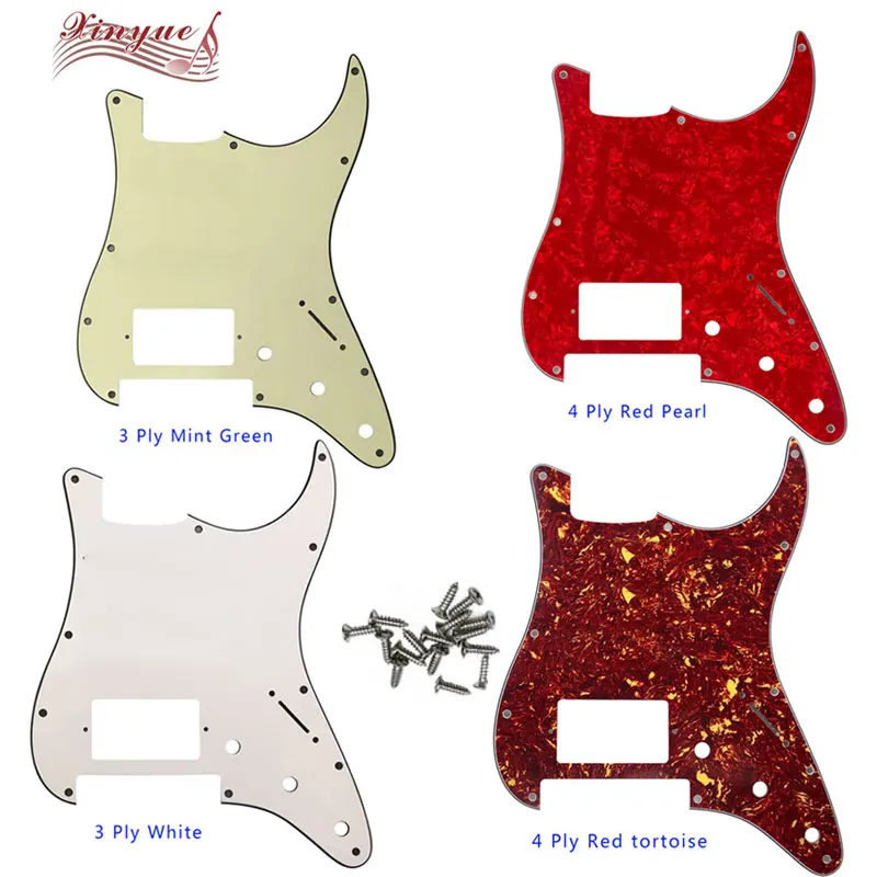 

Xinyue Guitar Parts - For US 11 Screw Holes With Floyd Rose Tremolo Brige St H PAF Strat Guitar Pickguard Multiple Colors