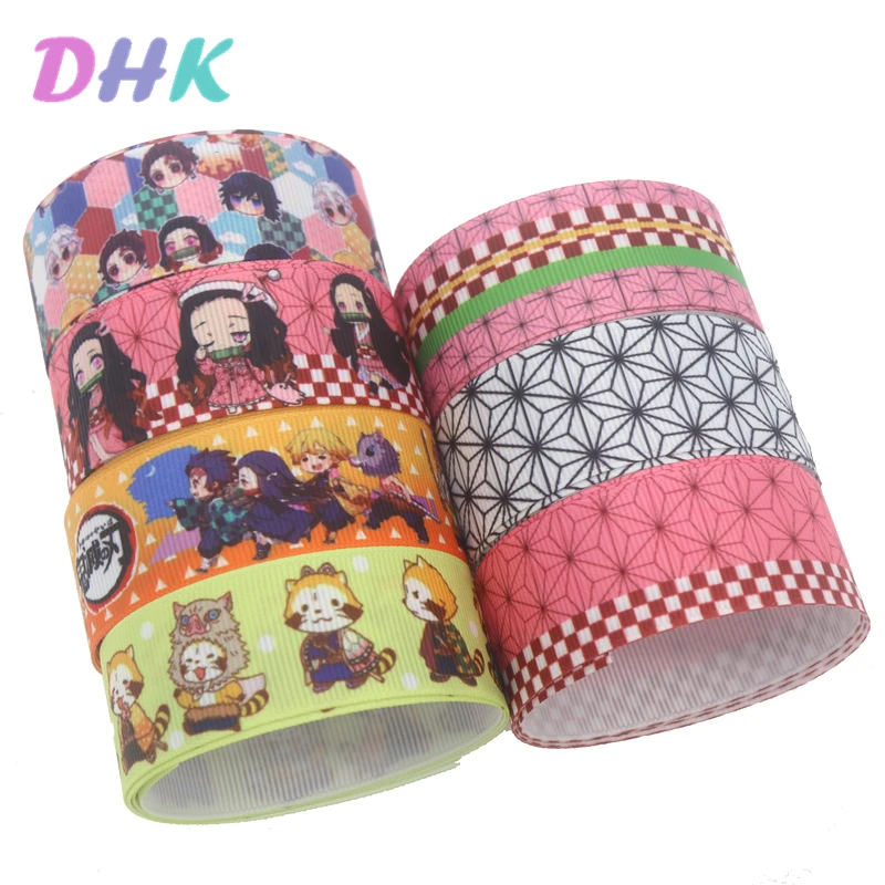 

DHK 1 ''10 ярдов Японский мультфильм печатных Grosgrain ленточный аксессуар бант для волос украшение для волос DIY оптовая продажа OEM B1972