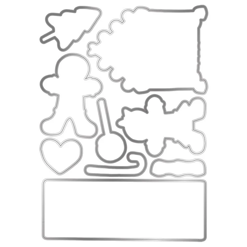 Милые металлические штампы и прозрачные в виде леденцов для творчества