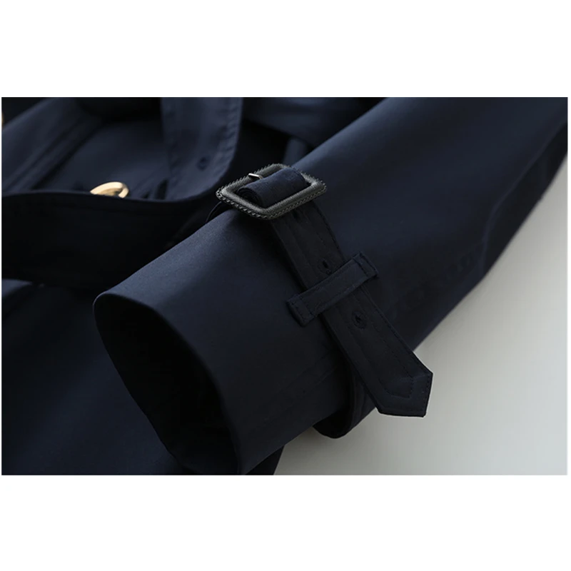 

Female 2021 Casual Spring Style Trench V-Neck Double Breasted Full Sleeve Pockets Belt Trench For Women