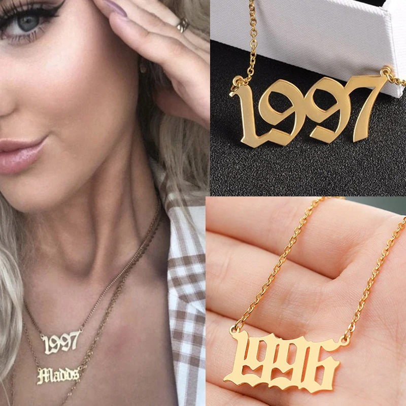 Персонализированное ожерелье-чокер из нержавеющей стали для первого дня