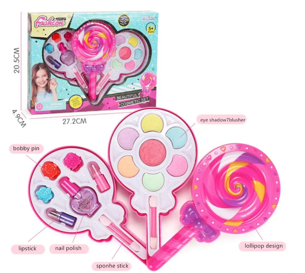 Детский набор игрушек для макияжа ролевые игры принцесса розовый макияж