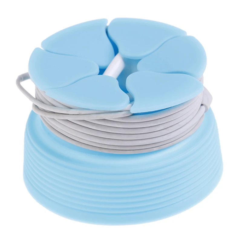 

1Pcs Storage Box Organizer Earphone Cable Winder Silicone Mini Earphone Holder Case Storage Boxes Container Stretch Earbud