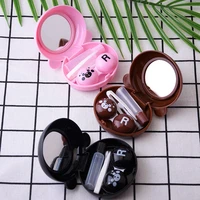 woenfel 2021cartoon contact lens cases lr contact lens case for eyes contacts travel kit holder container lenses box