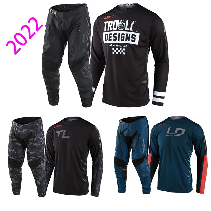 

Комплект одежды для езды по бездорожью Scout gp 2022 быстро лисица, комплект из джерси и брюк для езды по велосипеду