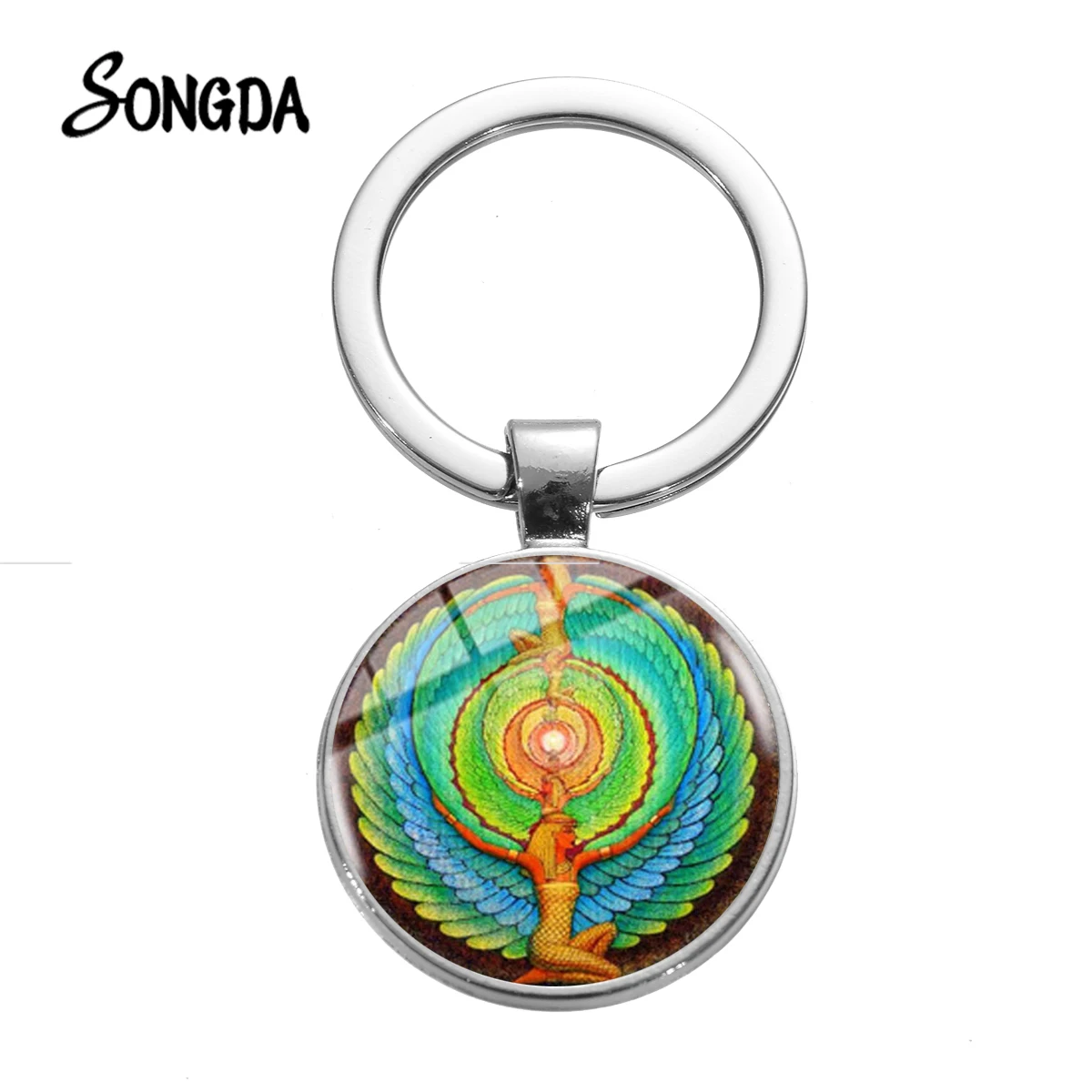 Старинный Египетский Скараб брелок символ силы Глаз хора искусство узор для