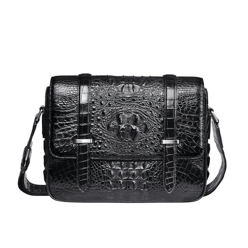 

New Design Fashion Trend Designer Shoulder Bag Genuine Leather Alligator College Backpack Leisure Messenger Crossbody For Men