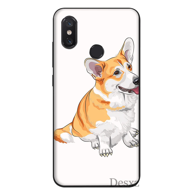 Мобильный чехол для телефона из ТПУ Xiaomi Redmi Note 4 4X5 6 7 Pro 5A крышка милый корги собака