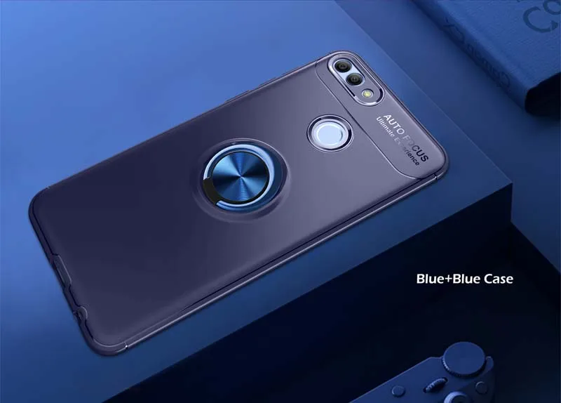 Чехол Tsimak для huawei Y5 Y6 Pro Y7 Y9 Prime, Силиконовый противоударный чехол для телефона с магнитным кольцом для автомобиля