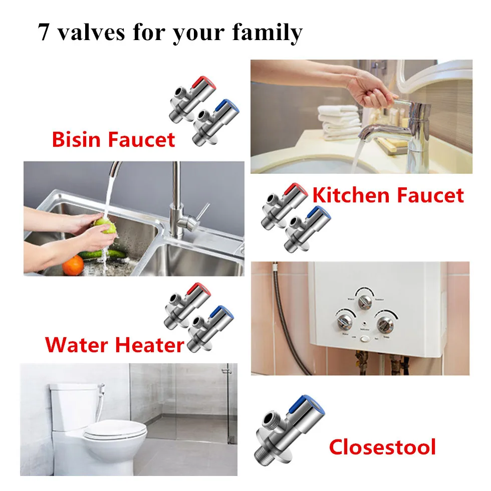 Угловые заправочные клапаны G1/2 смеситель для горячей воды ванной кухни туалета