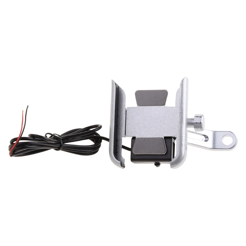 

12V 360 ° Велосипедное водонепроницаемое зеркало для мотоцикла, держатель для телефона с USB зарядным устройством для мобильных телефонов Samsung ...