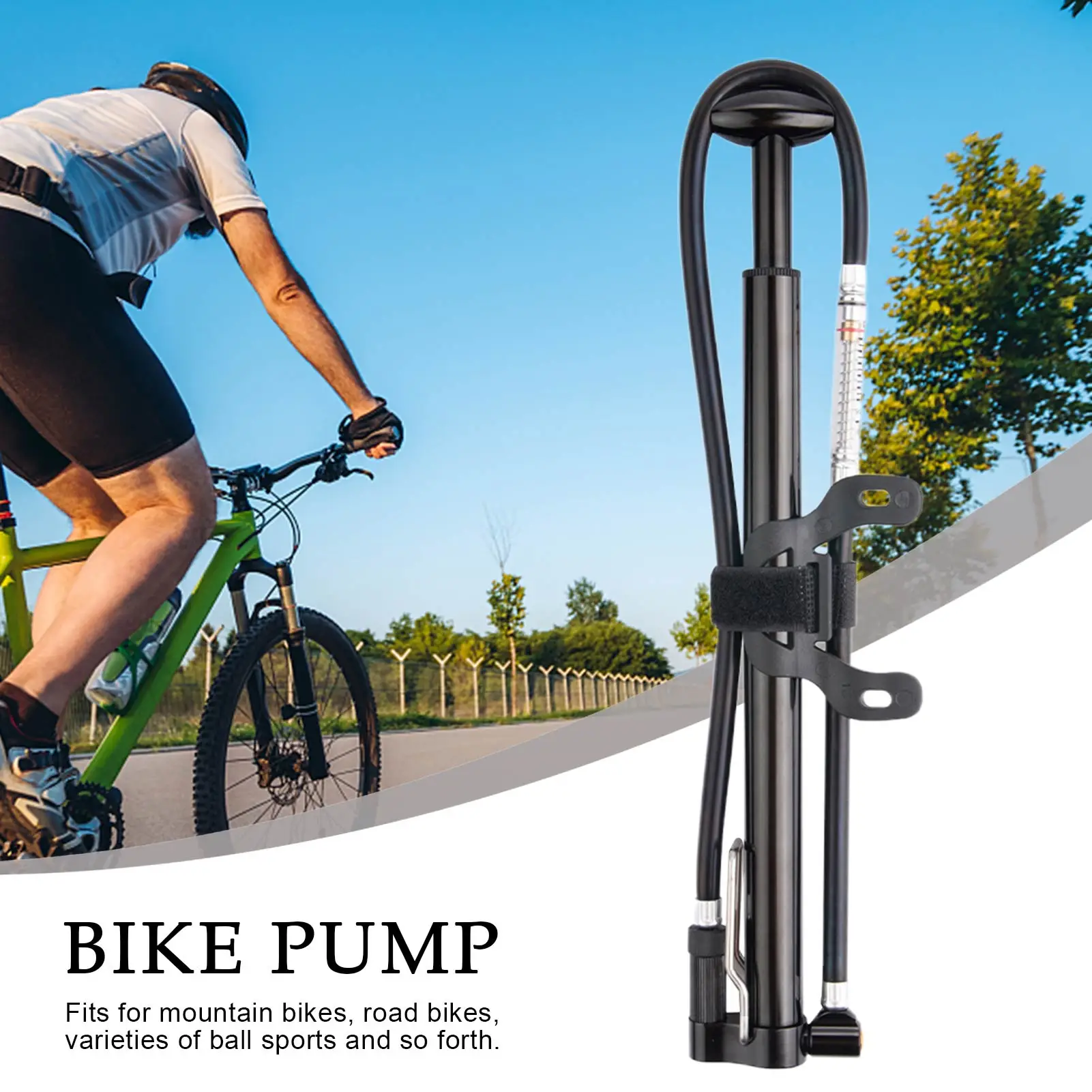 

Портативный ручной велосипедный мини-насос, велосипедный насос для велосипедных шин, подходит для горных велосипедов