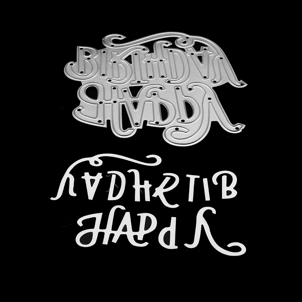 С днем рождения письмо тиснение резки штампы DIY трафареты для