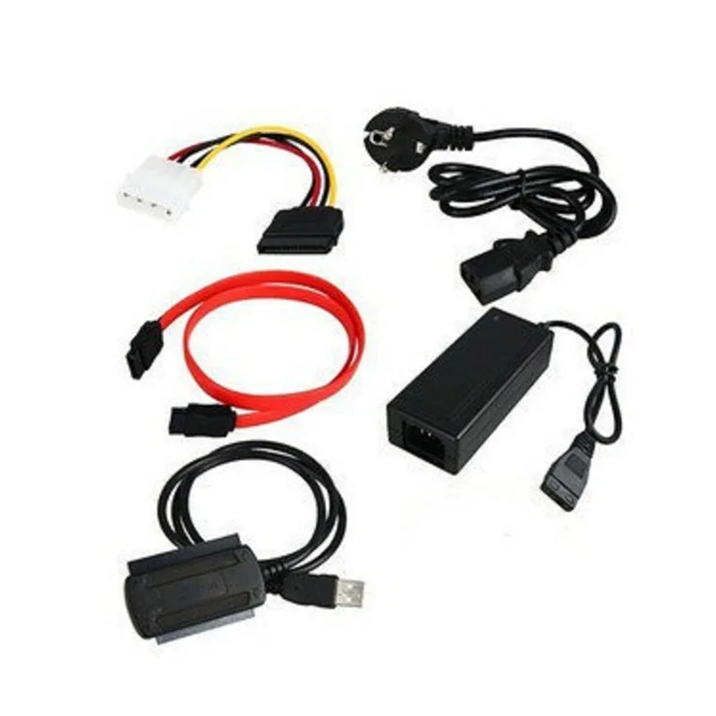 1 комплект USB 2 0 для IDE SATA S ATA 5 &quot3 5&quot HD HDD адаптер конвертер + кабель питания OTB US EU