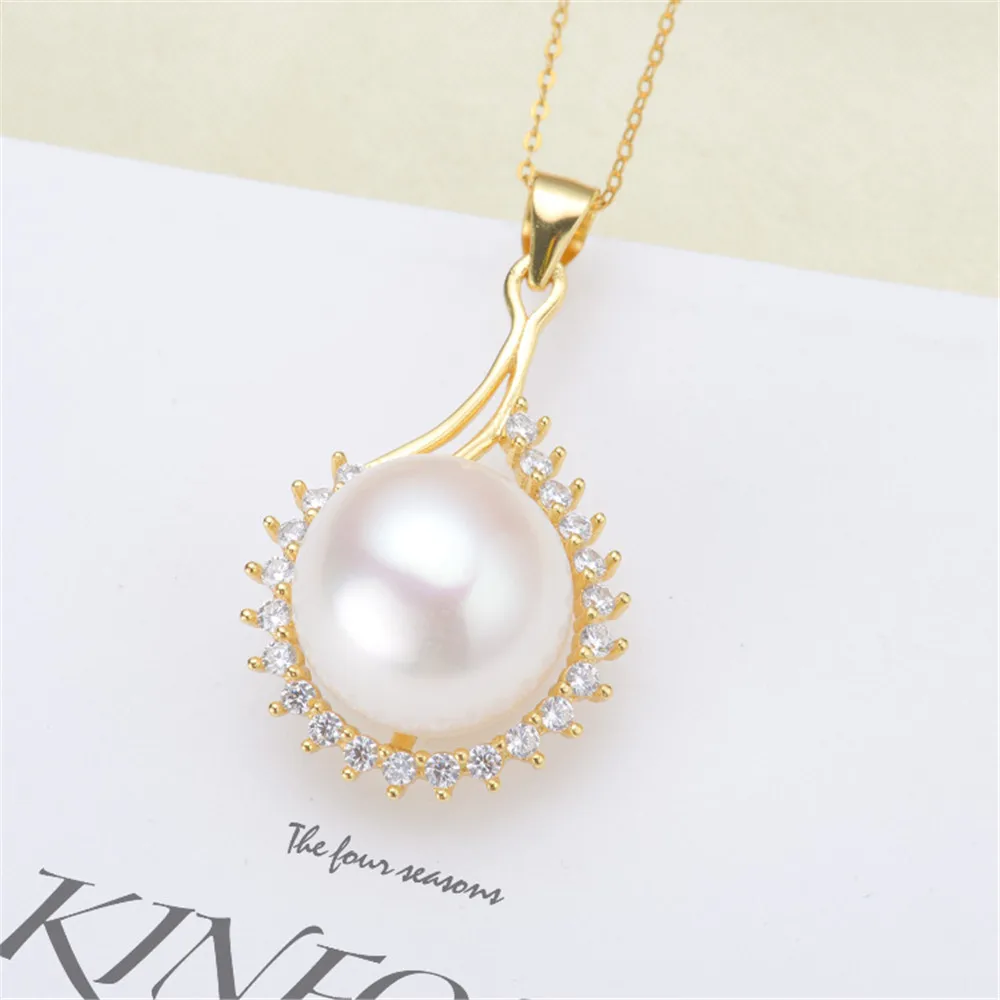 

DIY Pendant base connection Discovery of Jewelry Making Only Pendant Fitting S925 Sterling silver , No Pearl No Chain