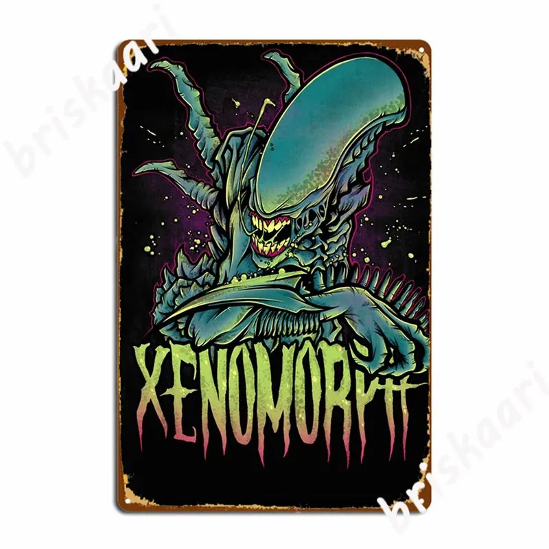 

Beware The Xenomorph Metal Signs Plaques Club Customize Home Tin sign Posters