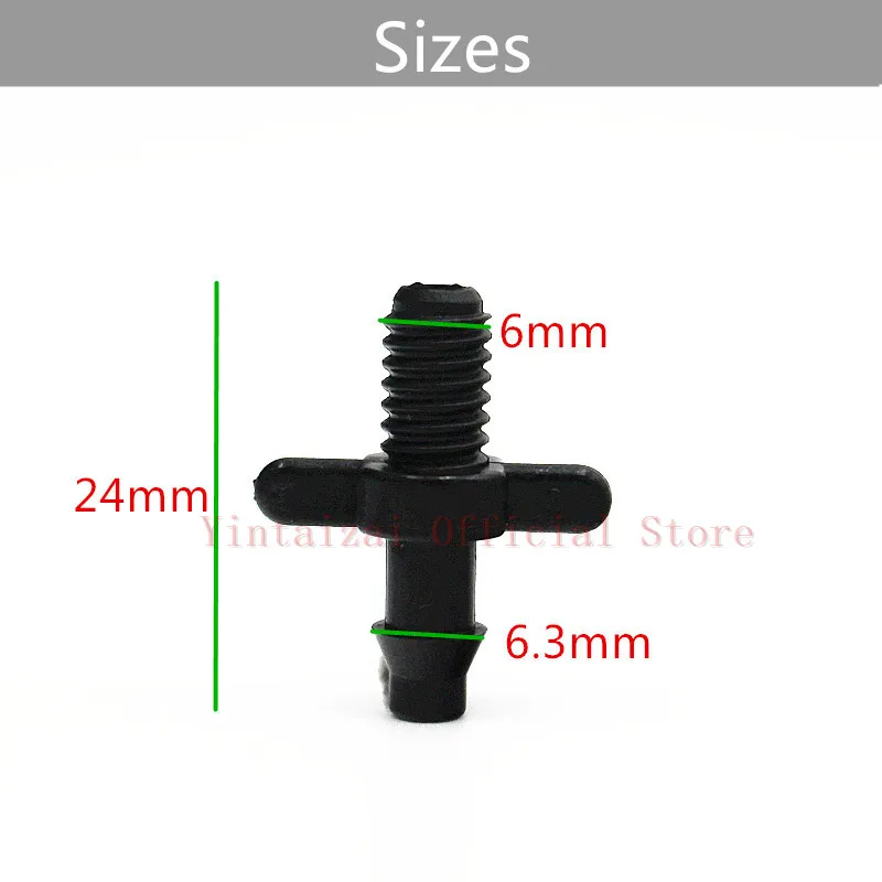 Соединитель резьбовой с зазубринами 1/4 дюйма х 6 мм фитинги для микроорошения