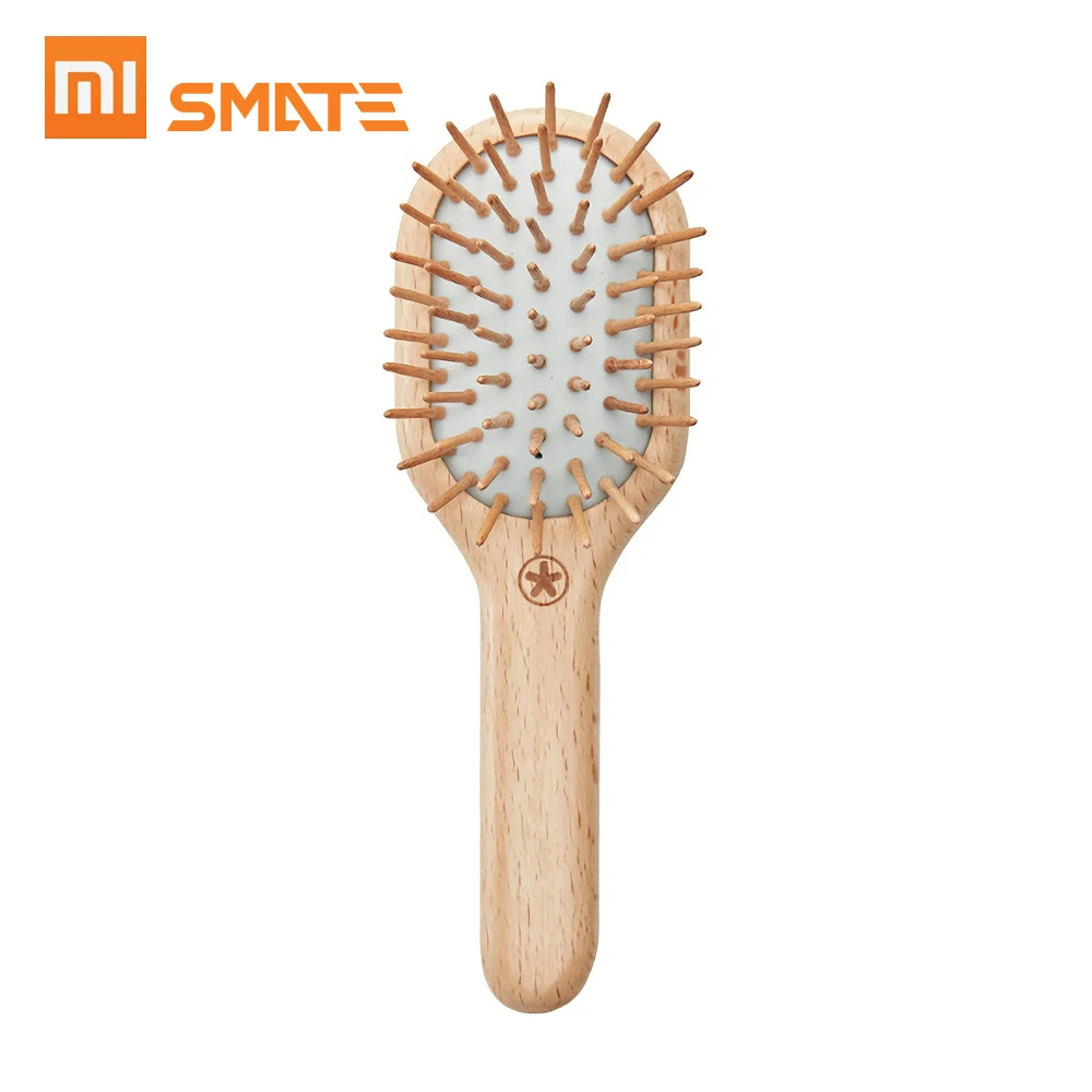 Расческа для волос SMATE для Xiaomi Mi, расческа для ухода за волосами, массажная расческа из натурального дерева, расческа ручной работы для салонов, парикмахерских, стильные инструменты - Цвет: Beech SC 32