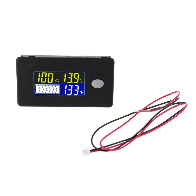 

Li-ion Lifepo4 Lead acid Battery Capacity Indicator 12V 24V 36V 48V 60V 72 Display LCD Voltmeter Temperature Meter Tester JS-C35