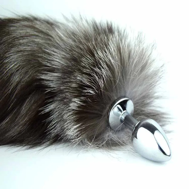 Сексуальный Гладкий лисий хвост из нержавеющей стали фаршированный женский