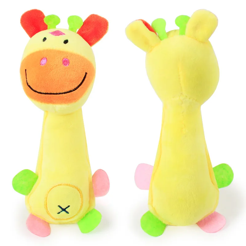 Cute Cartoon Animal Toy Plush Dog Cat Pet Chew Squeeze Squeak Sound Toys Funny Fleece Durability Molar Fit For All Pets | Дом и сад