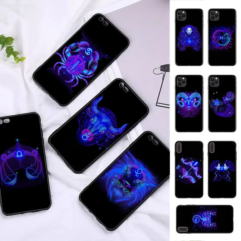 

Zodiac Signs Phone Case for iphone 13 8 7 6 6S Plus X 5S SE 2020 XR 11 12 pro XS MAX