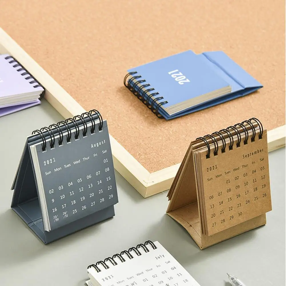 2020 2021 настольный мини календарь Настольный компьютер стоял флип ежемесячный