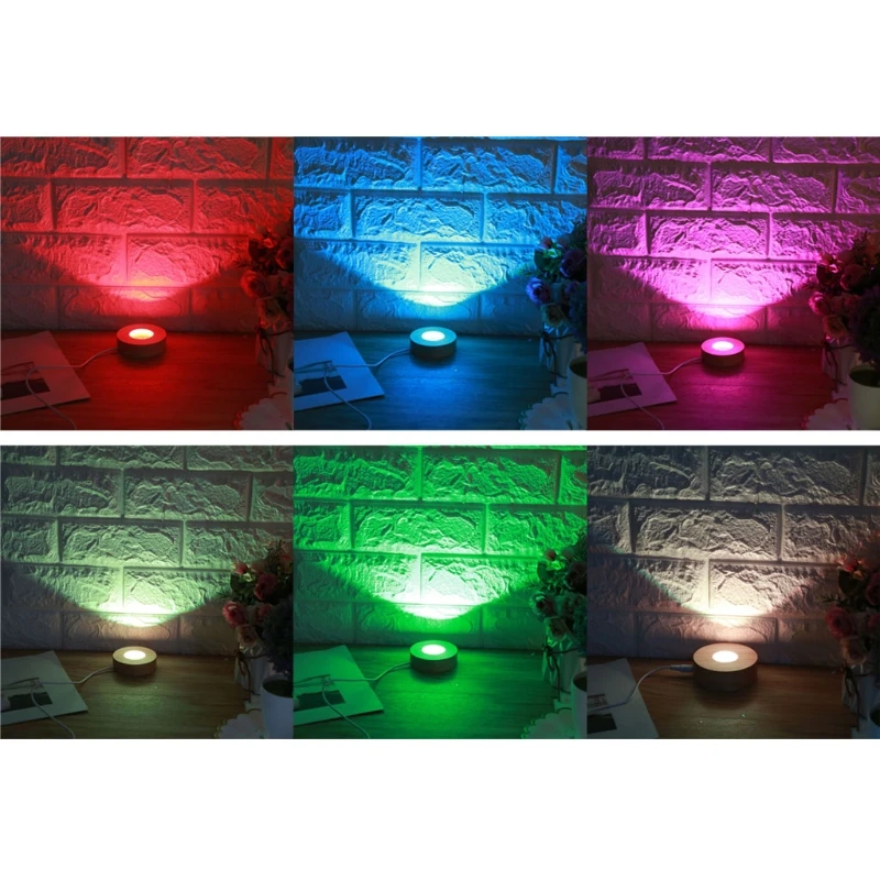 Круглая деревянная Ночная основа подставка с орнаментом из смолы сделай сам