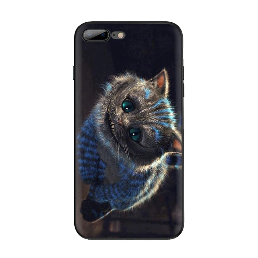 Чехол для мобильного телефона TPU iPhone 11 Pro X XR XS Max 7 8 6 6s Plus SE 5 5S чехол Чеширский кот |
