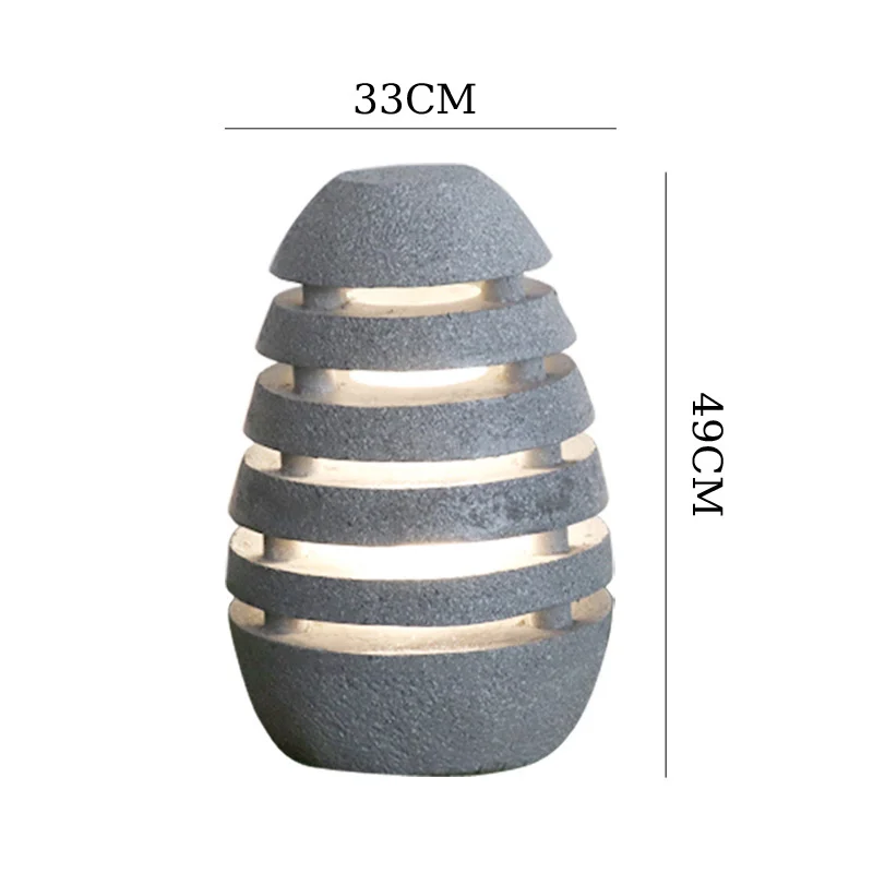 

Egg Shape Outdoor Lawn Stone Light Villa Compound Garden Landscape Lamp Exterior Park Square Real Estate Decorative Lighting