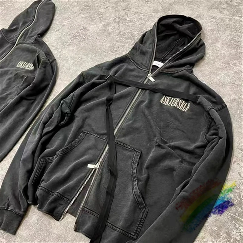 Винтажная толстовка с капюшоном ASKYURSELF для мужчин и женщин лучшее качество 1:1 на