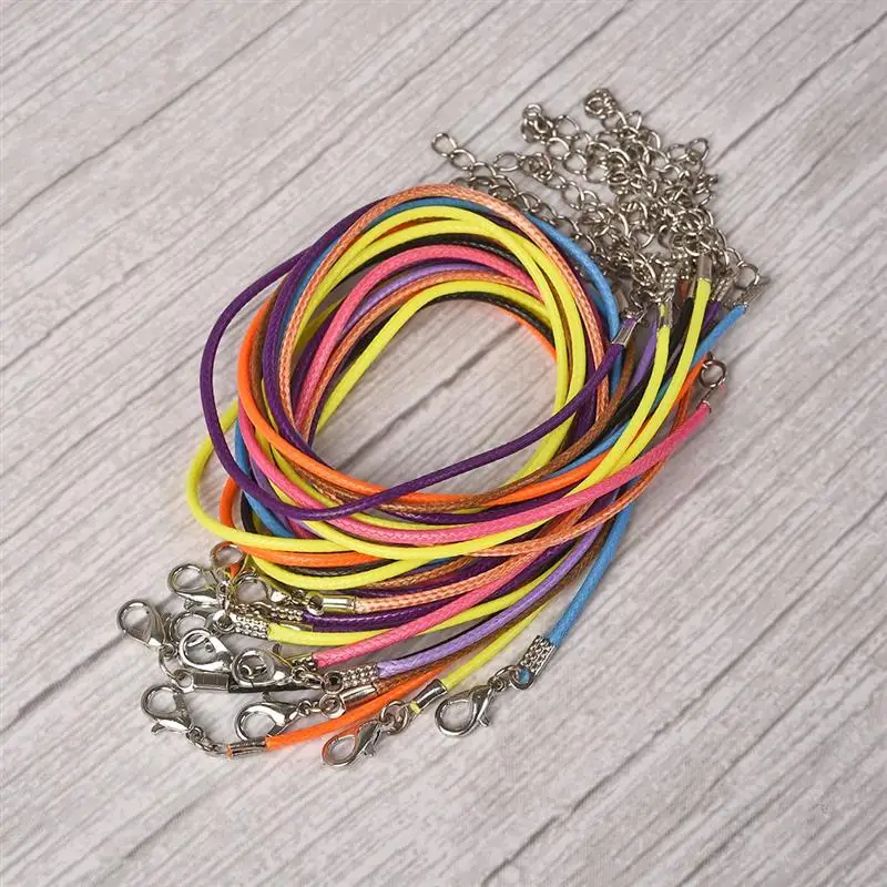 10 шт. Продажа DIY моды на вощеном шнуре из форме плетённого кольца ожерелье с