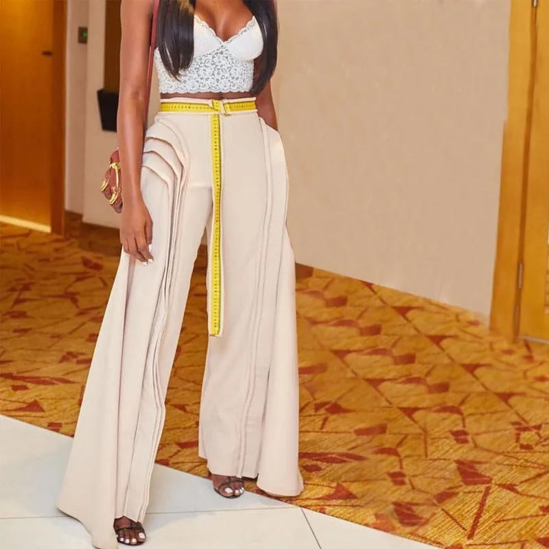 Повседневные брюки с широкими штанинами женские стильные элегантные на молнии