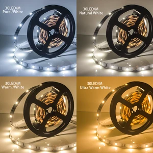 DC12V SM5050 высокий CRI 90 + светодиодный светильник полоса 10 мм белый PCB 30 светодиодный sM неводонепроницаемый для дома или коммерческих и инженерных ламп