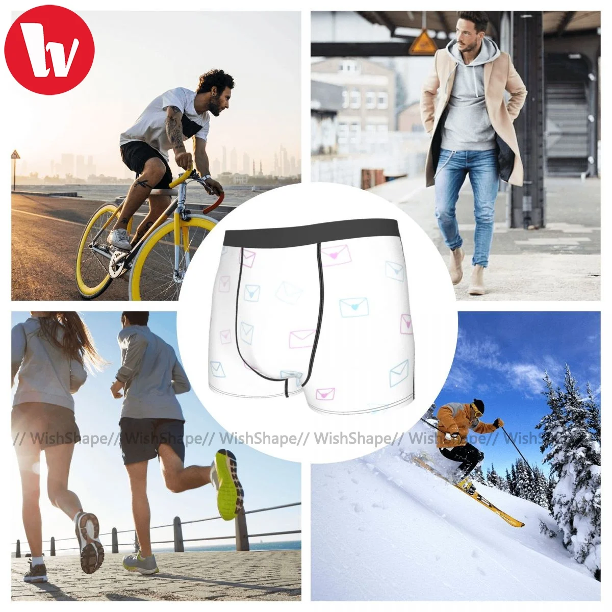 

Envelope Underwear Trenky Polyester Cute Trunk Boy Pouch Printed Boxer Brief