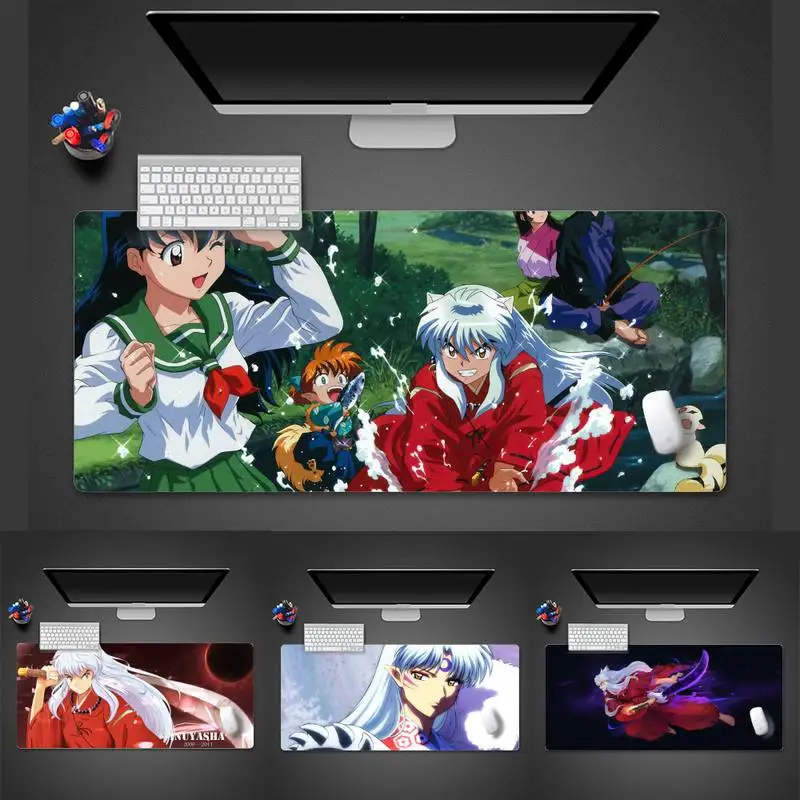 

Игровой коврик для мыши Anime Inuyasha DIY для ПК, Настольная защита для игрового стола, большой коврик для мыши, коврик X XL, Нескользящая подушка для ...