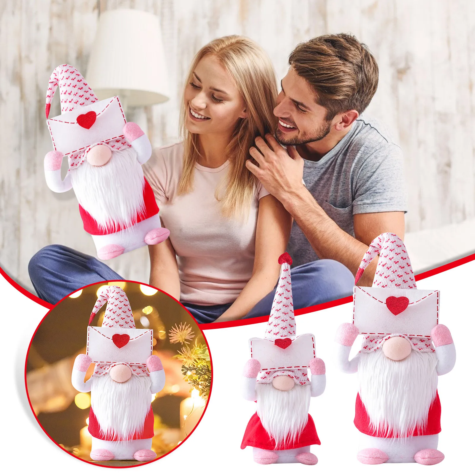 

Valentine's Day Decorations Bedroom Living Room Desktop Decoration Standing Post valentines gnomes free shipping patrick star